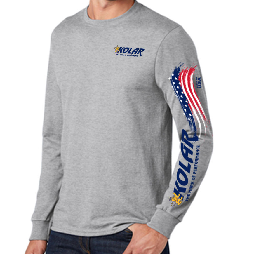 Kolar Long Sleeve T-Shirt USA Flag Design – Ash | Elite Shotguns ...